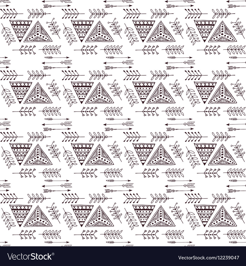 Geometric seamless pattern in the style of boho