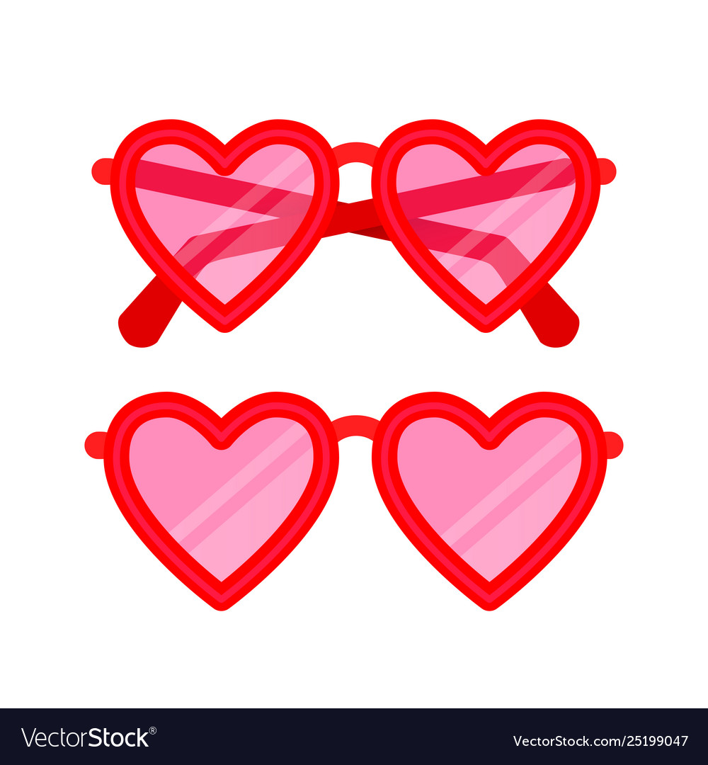 Heart shaped pink eyeglasses