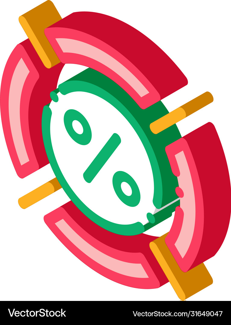 Interest target concept isometric icon Royalty Free Vector