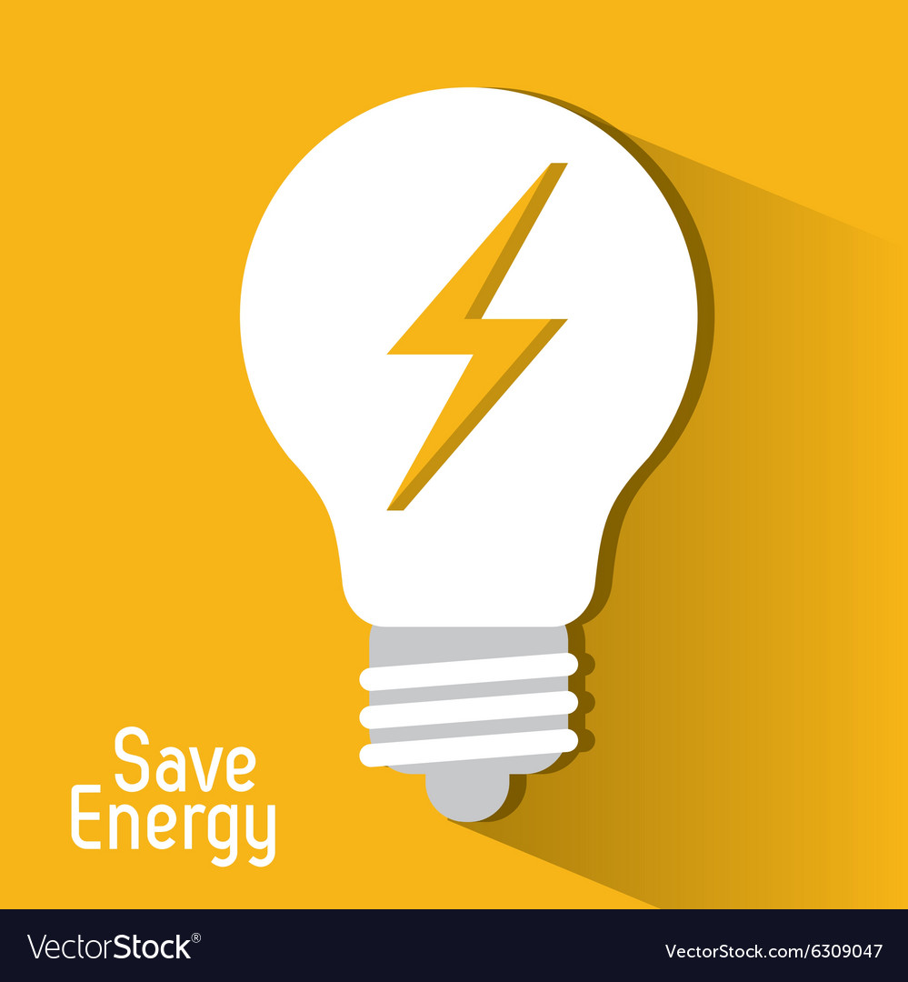 Save energy design Royalty Free Vector Image - VectorStock