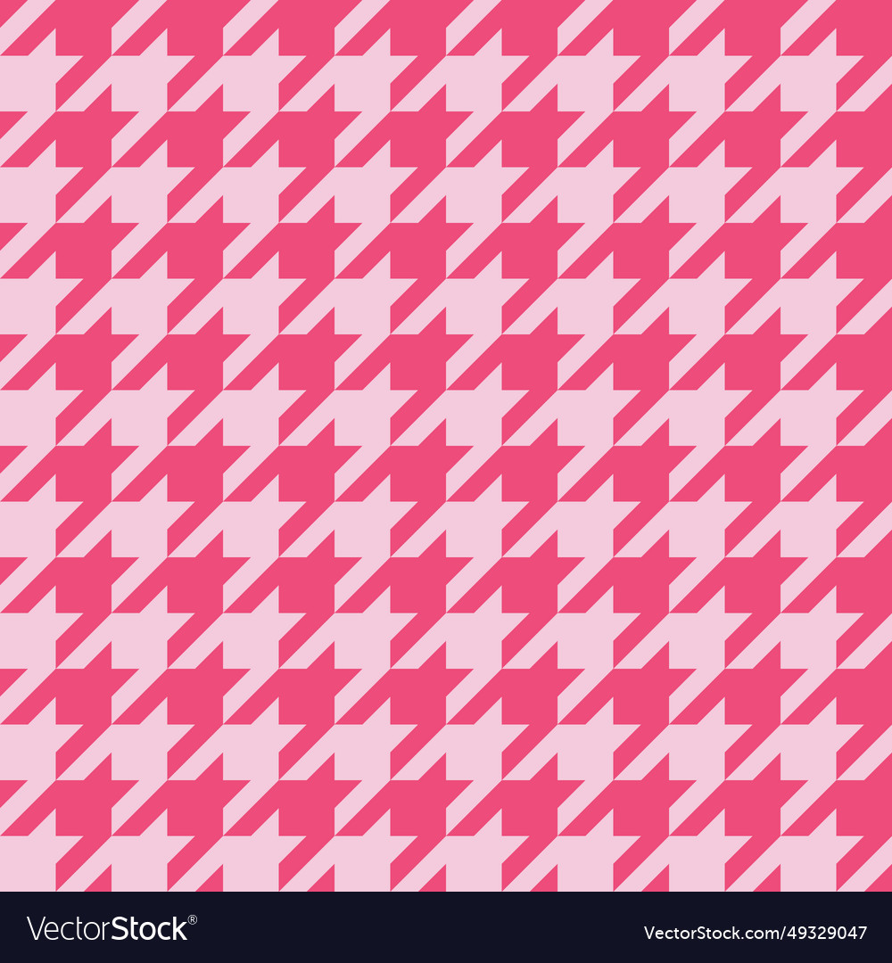 Seamless pink houndstooth pattern