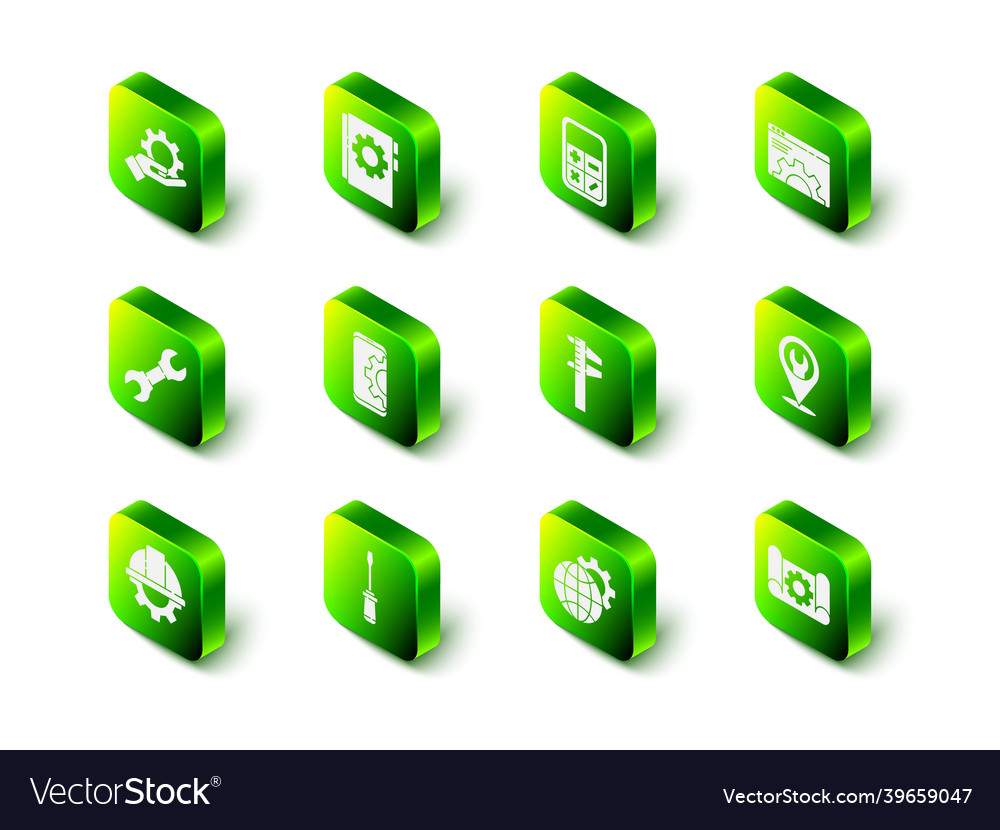 Set user manual calculator browser setting Vector Image Set user manual calculator browser setting