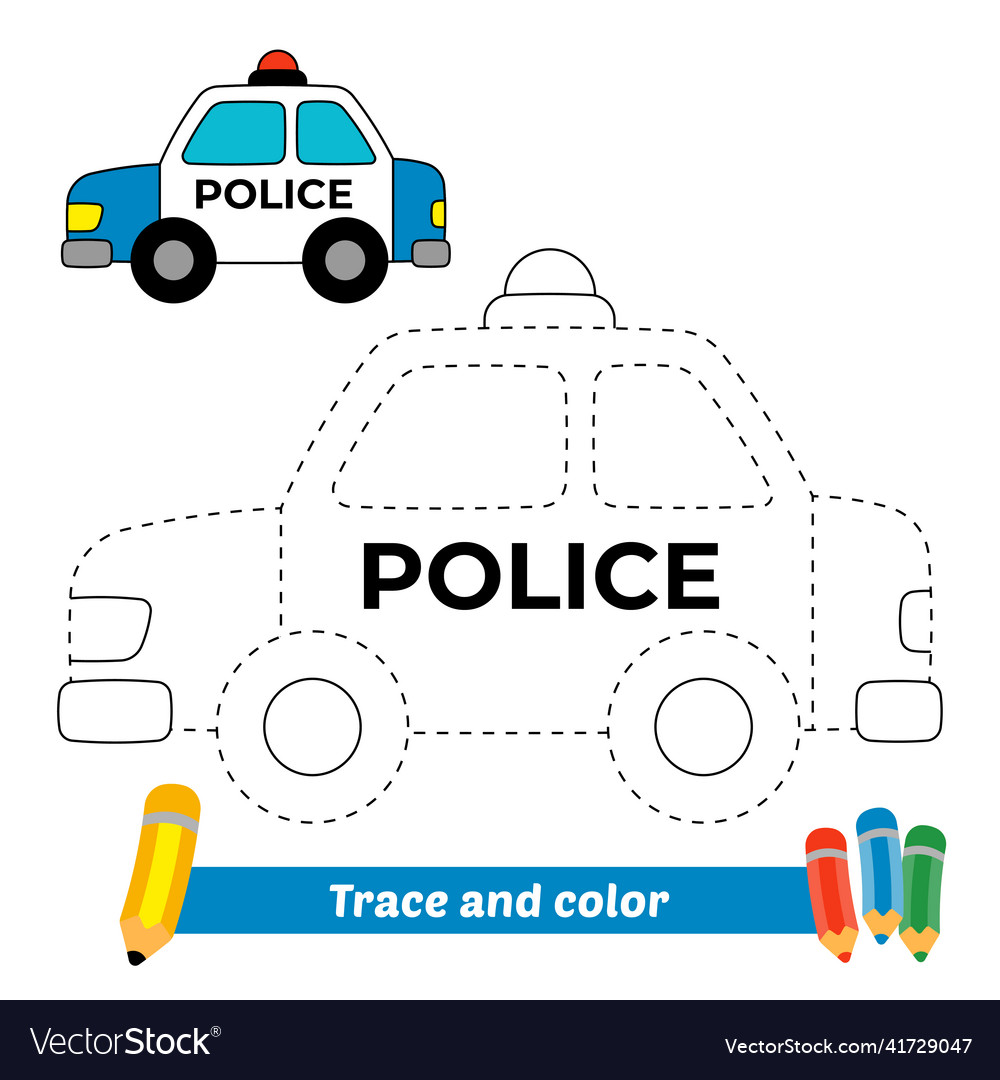 Police Car Drawings For Kids