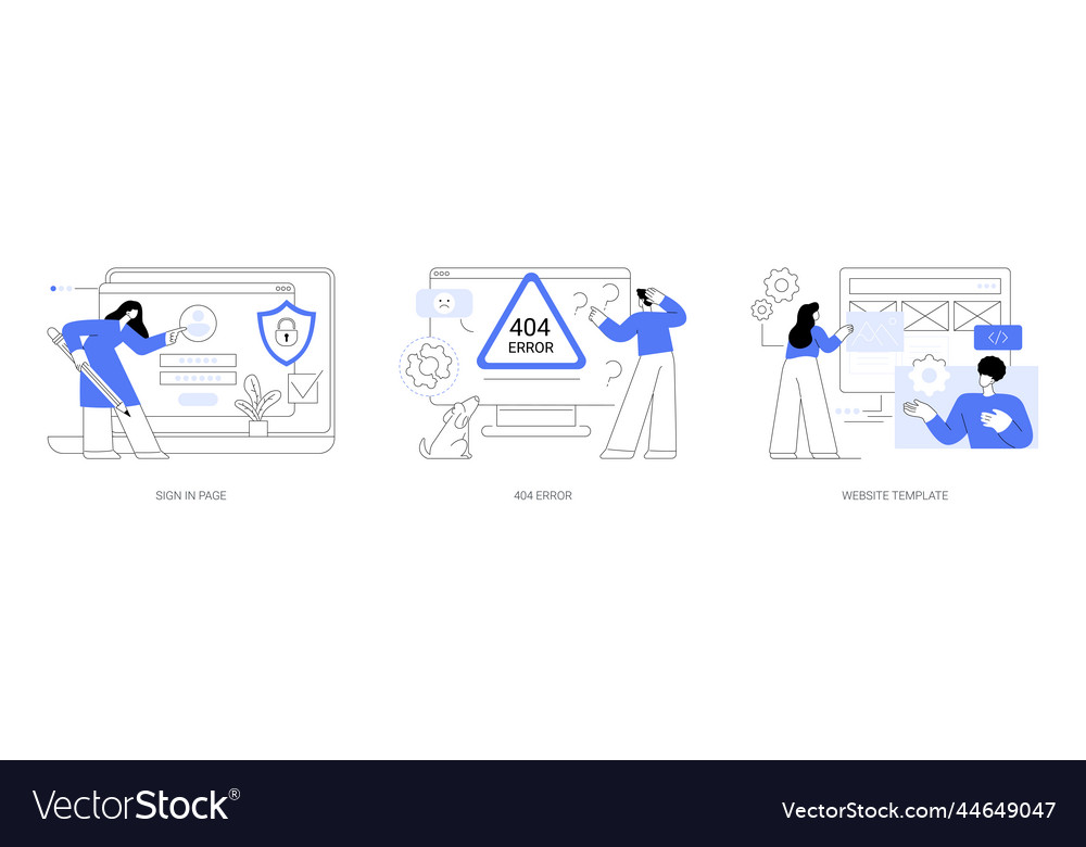 Website page interface abstract concept