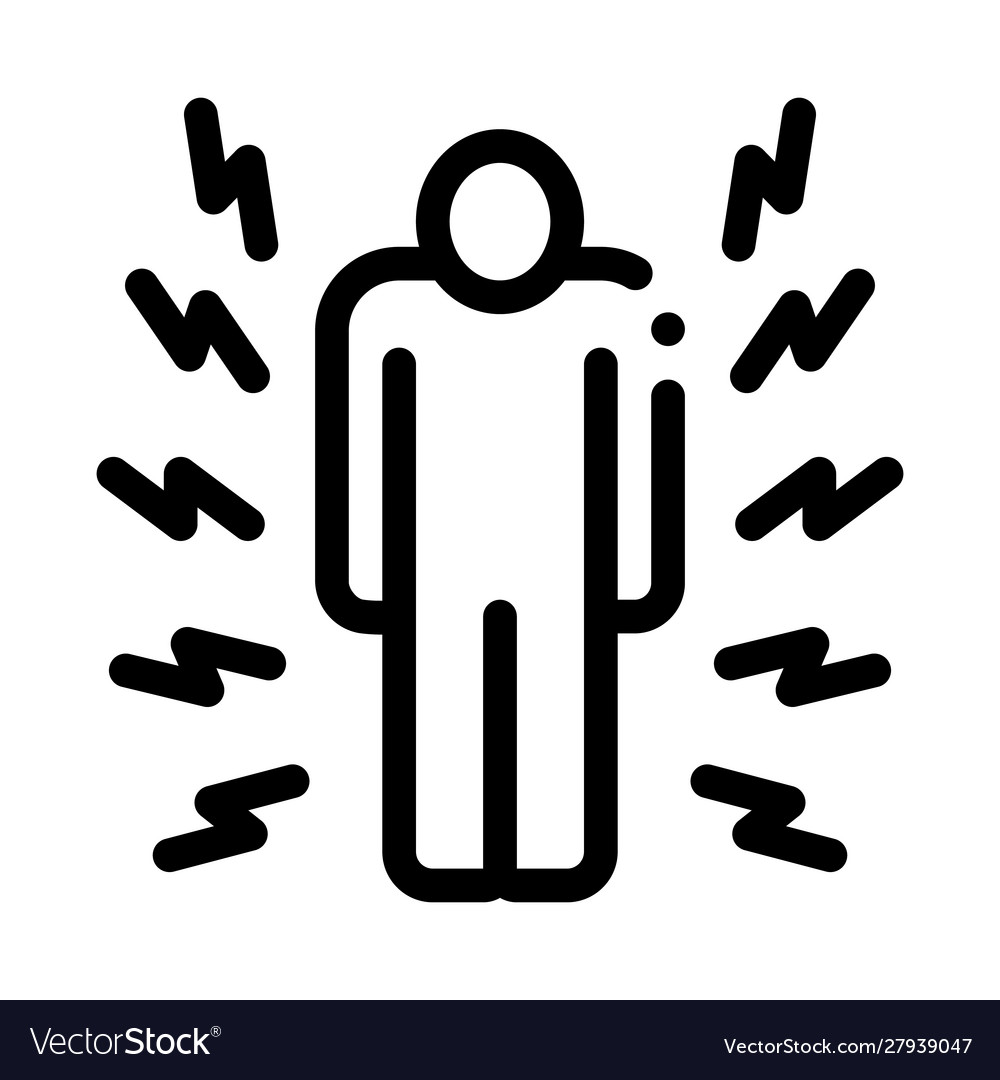 Whole Body Pain Icon Outline Royalty Free Vector Image