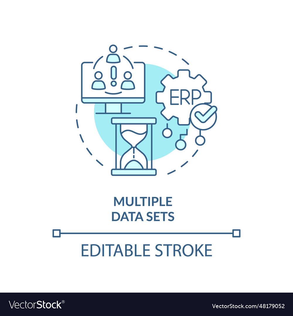 2d multiple data sets blue icon concept vector image 2d multiple data sets blue icon concept