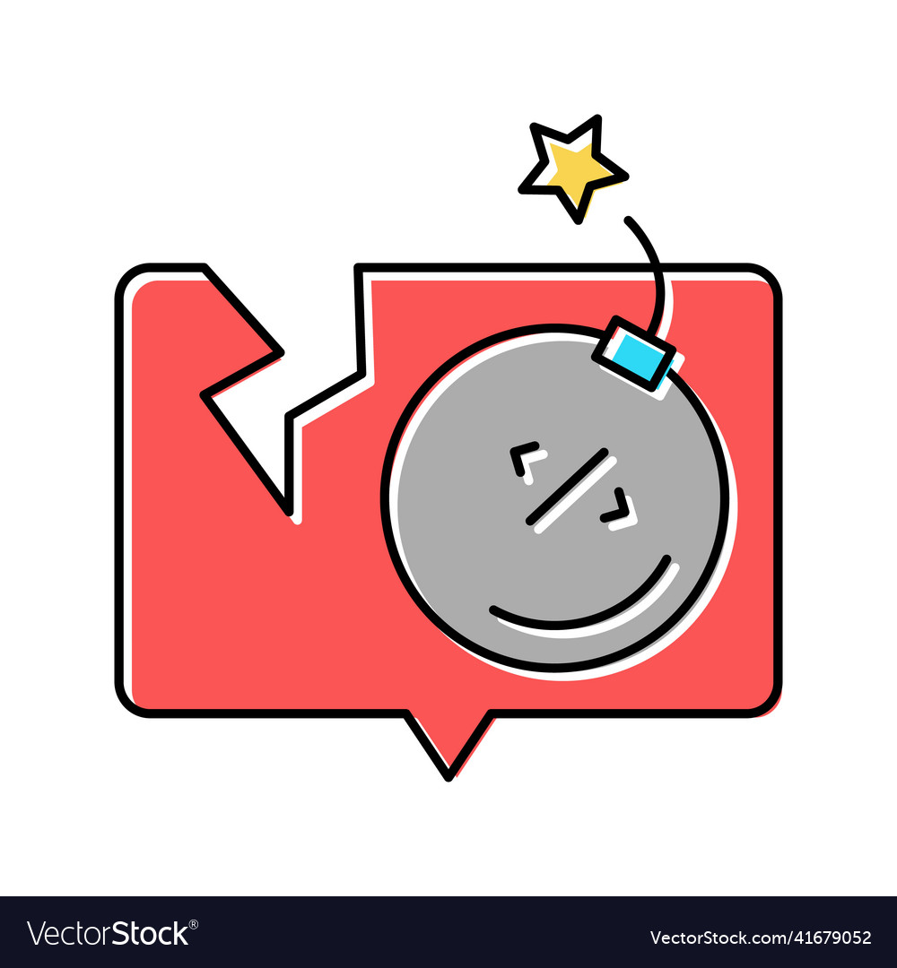 Account or program hacking color icon