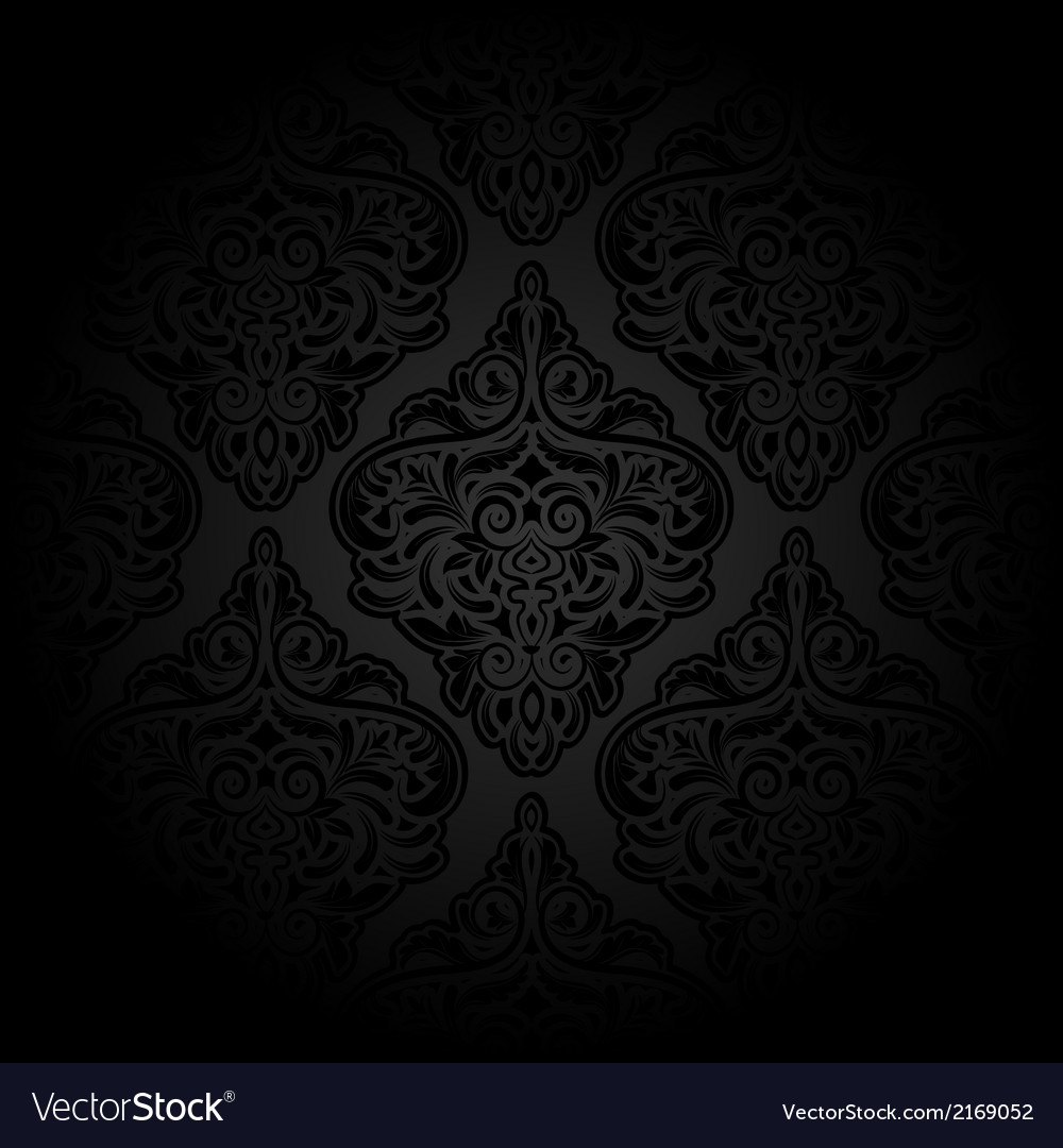 Dark Gothic Damask Wallpaper