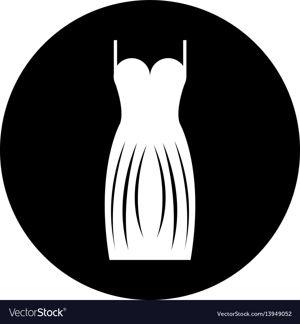 Elegant female dress icon