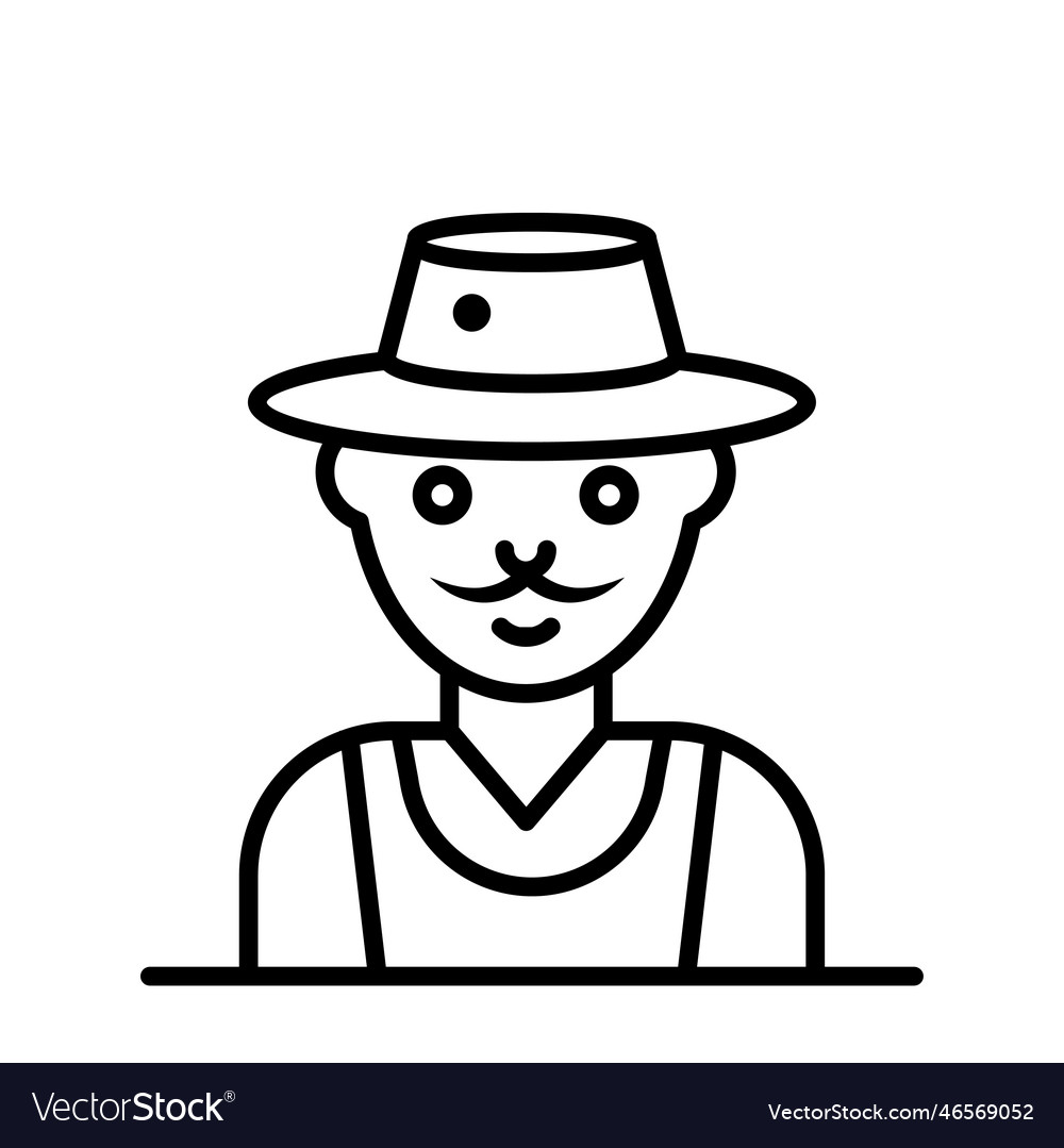 Farmer outline icon style e