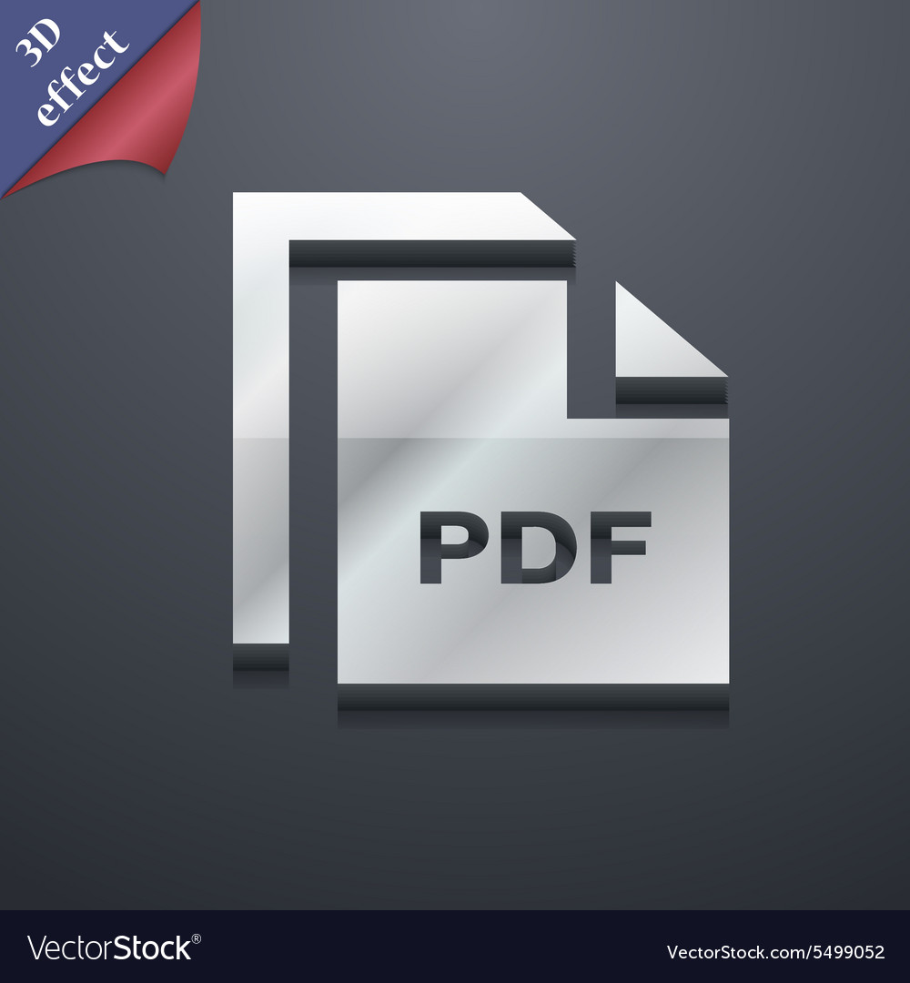 File pdf icon symbol 3d style trendy modern design