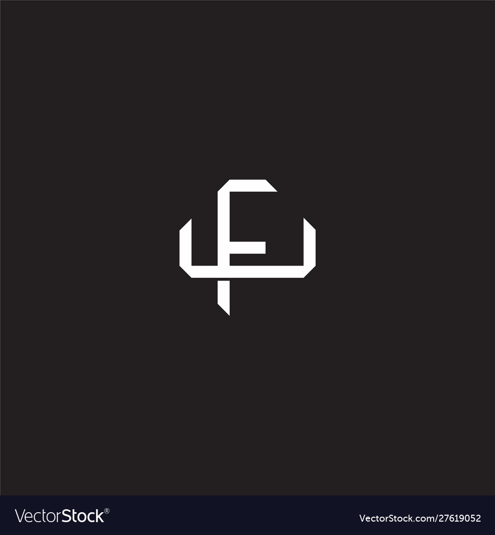 Fu initial letter overlapping interlock logo Vector Image Fu initial letter overlapping interlock logo
