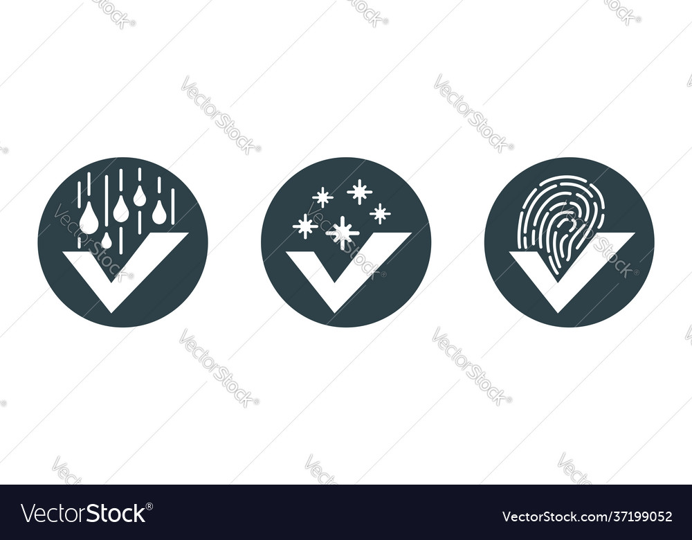 Glass cleaning agent pictograms set