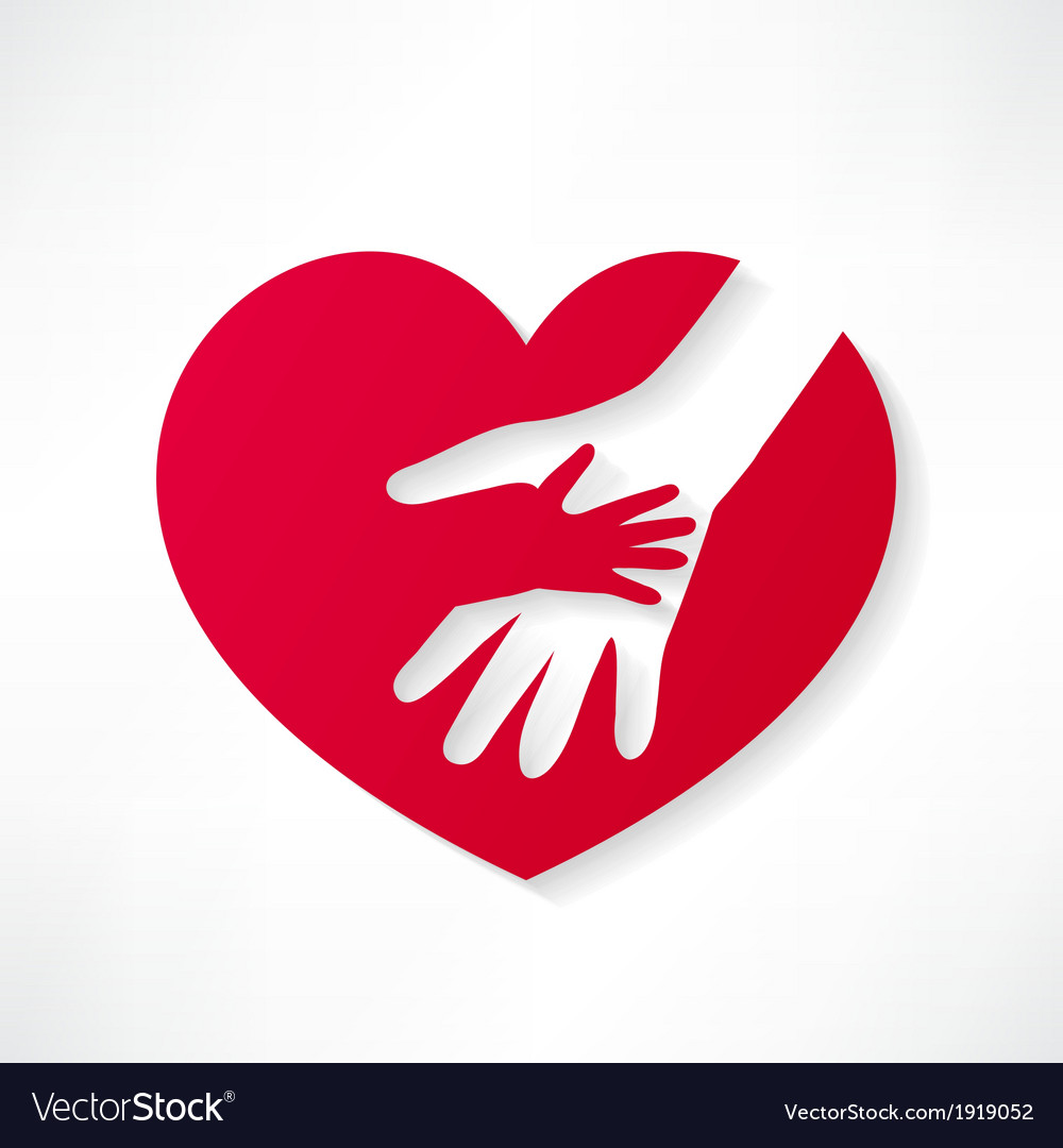 Human heart rescue people Royalty Free Vector Image