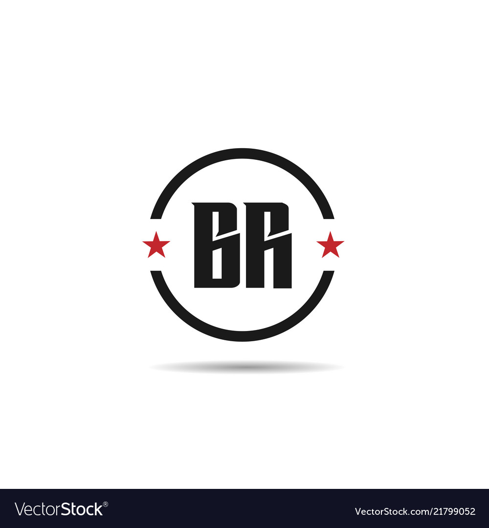 Initial letter br logo template design