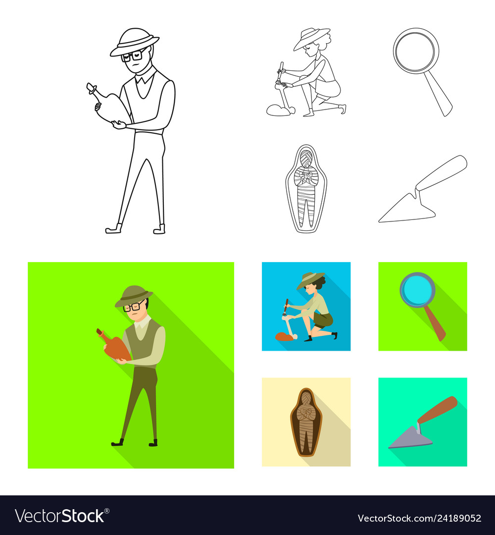 Isolated object of story and items icon set vector image Isolated object of story and items icon set