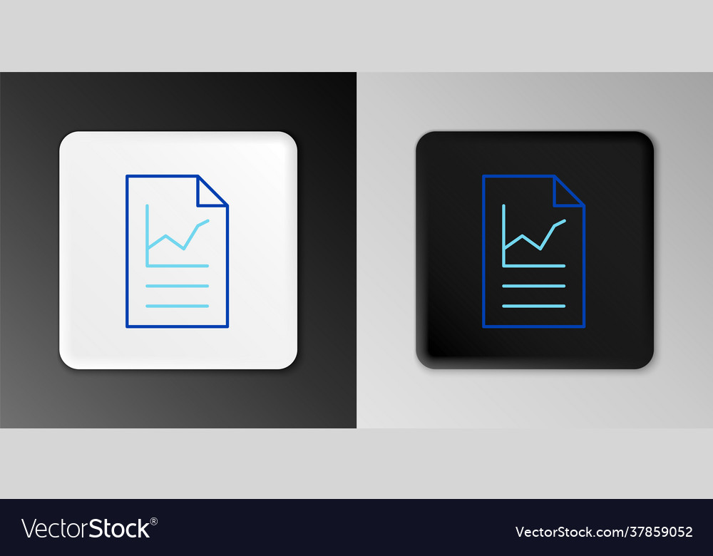 Line document with graph chart icon isolated vector image Line document with graph chart icon isolated