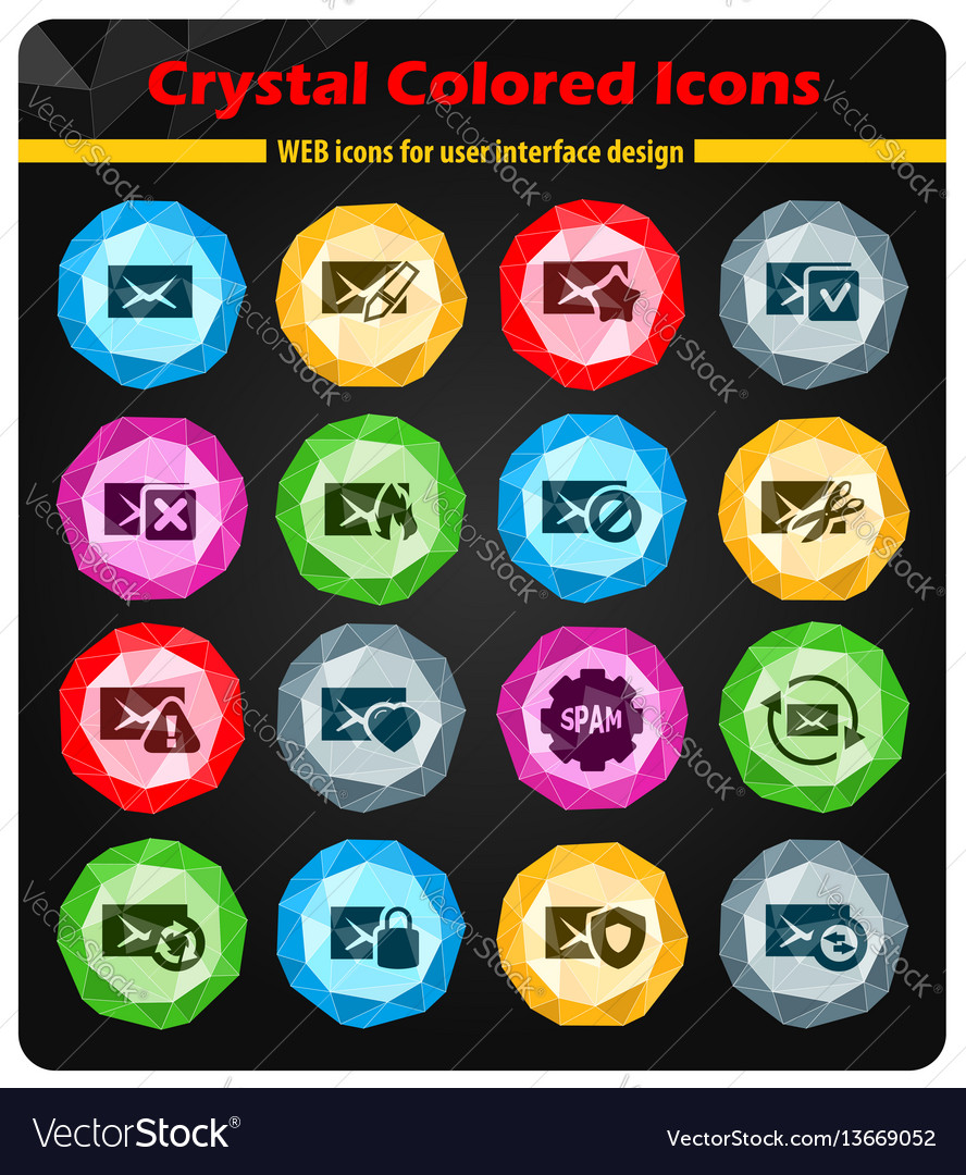 Mail and envelope icons set