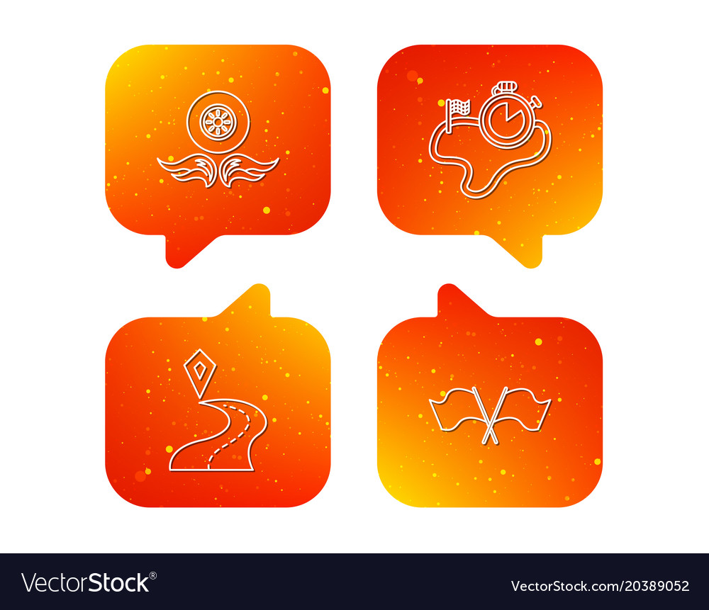Rennflaggen Timer und Zielpointer Icons