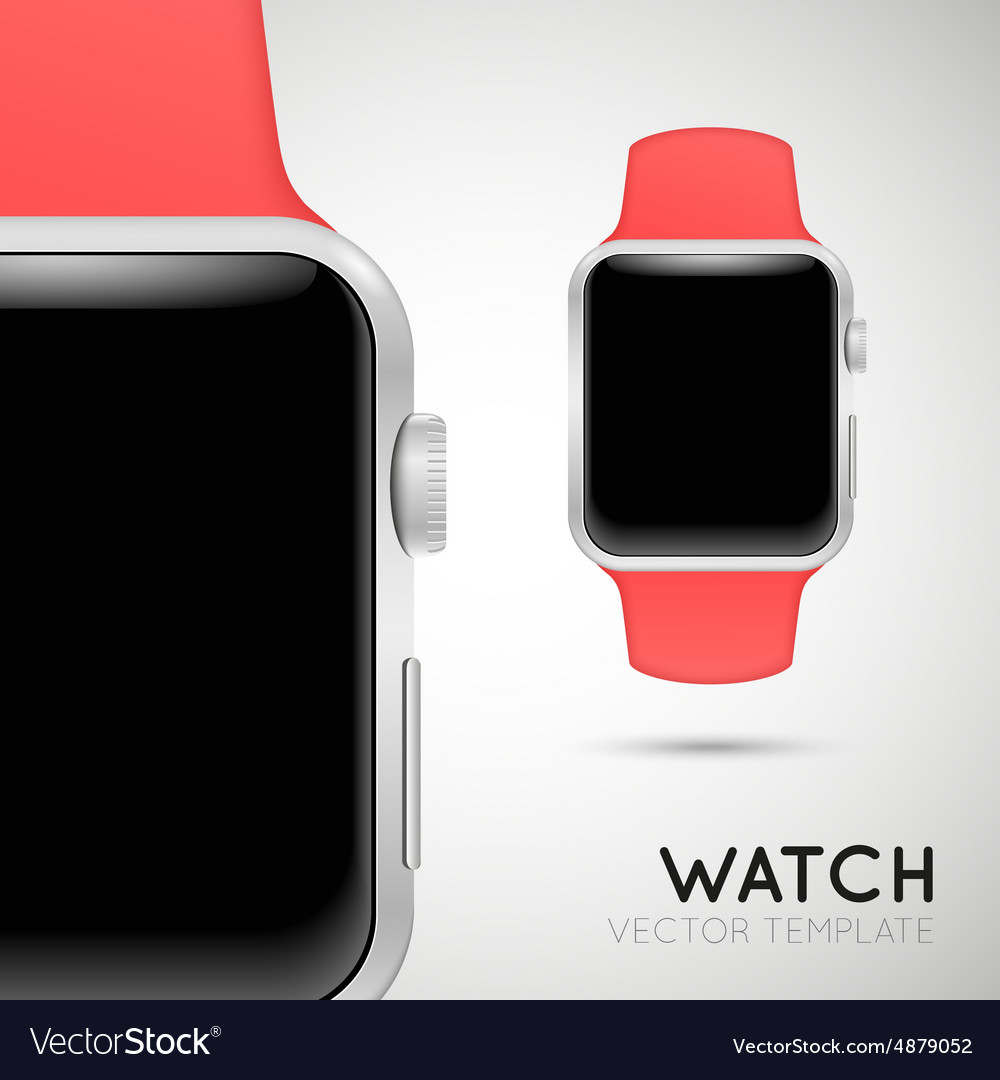 Smart watch with pink wristband