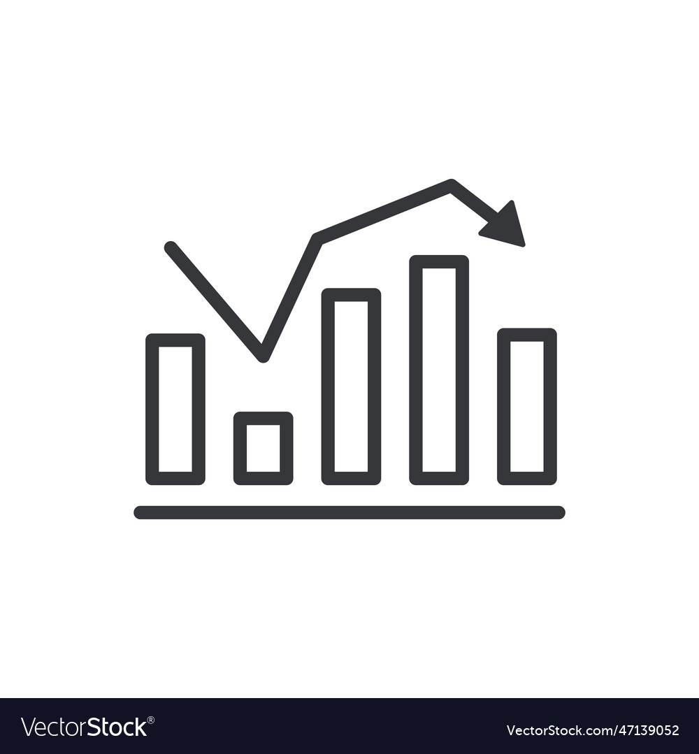 Statistical chart iconthin line vector image Statistical chart iconthin line