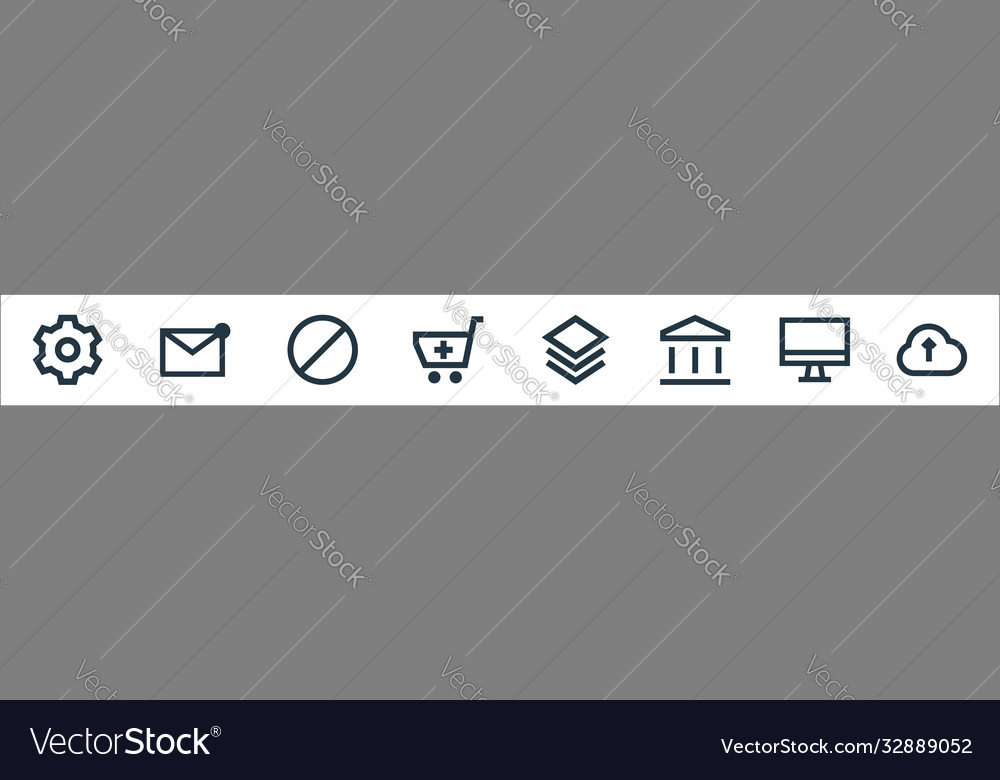 User interface line icons linear set quality