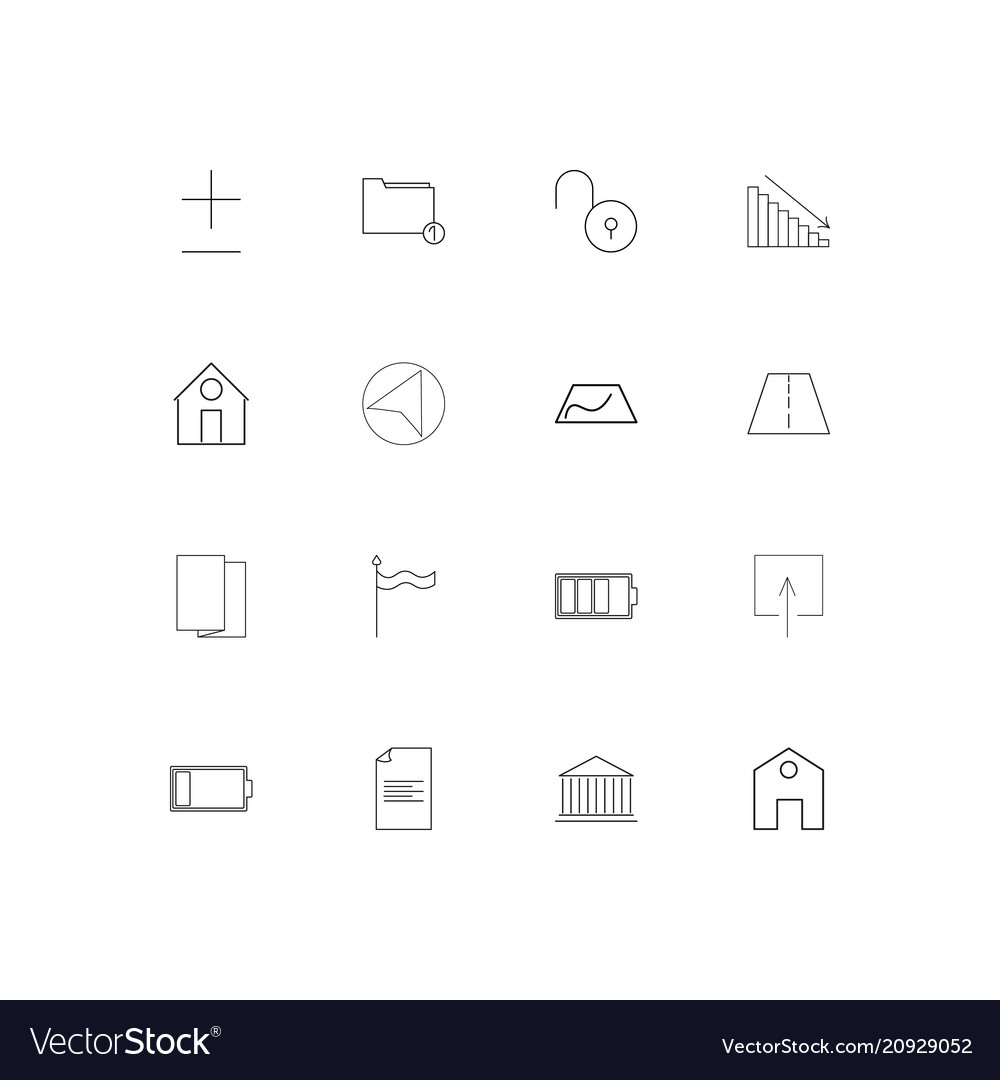 Web applications linear thin icons set outlined