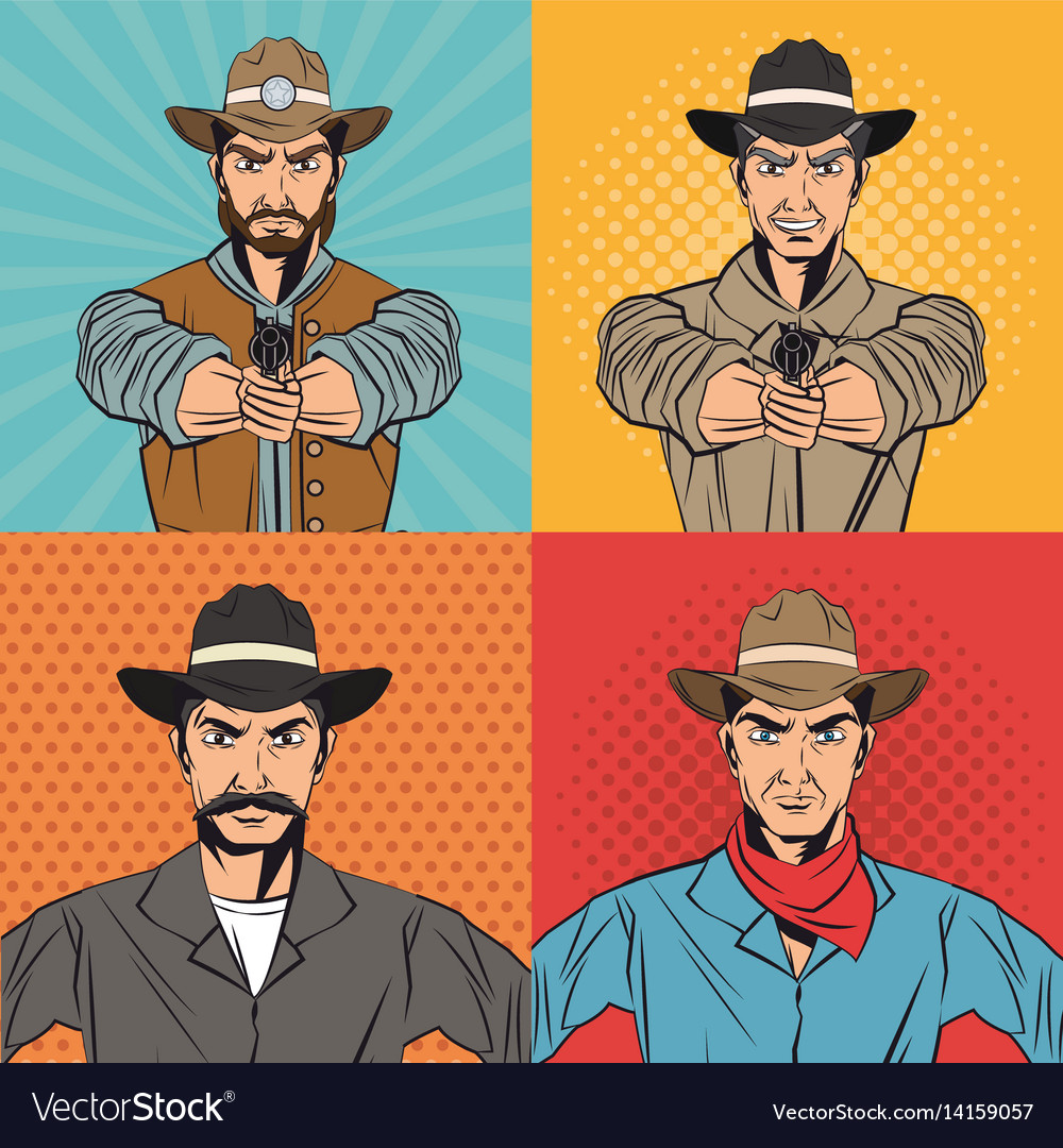 Cowboy man cartoon design