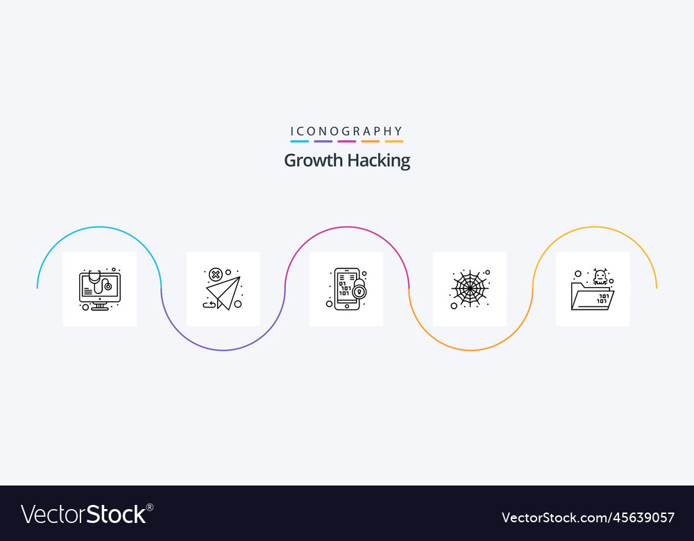 Hacking line 5 icon pack including death web spam