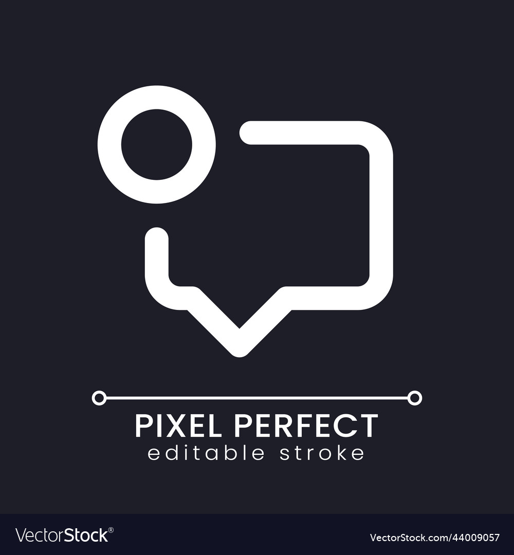 New message pixel perfect white linear ui icon vector image New message pixel perfect white linear ui icon