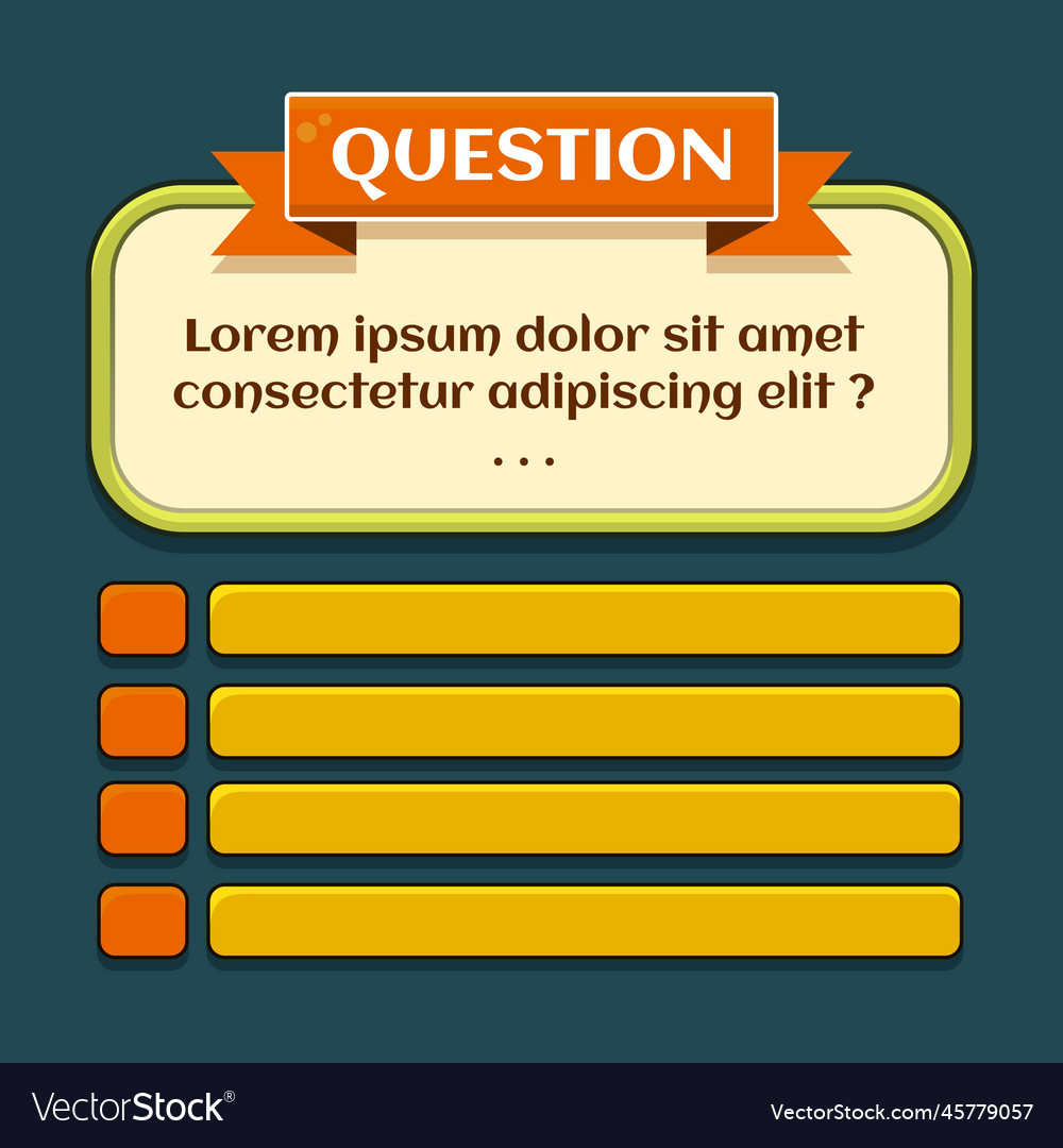 Quiz game background template this design use Vector Image