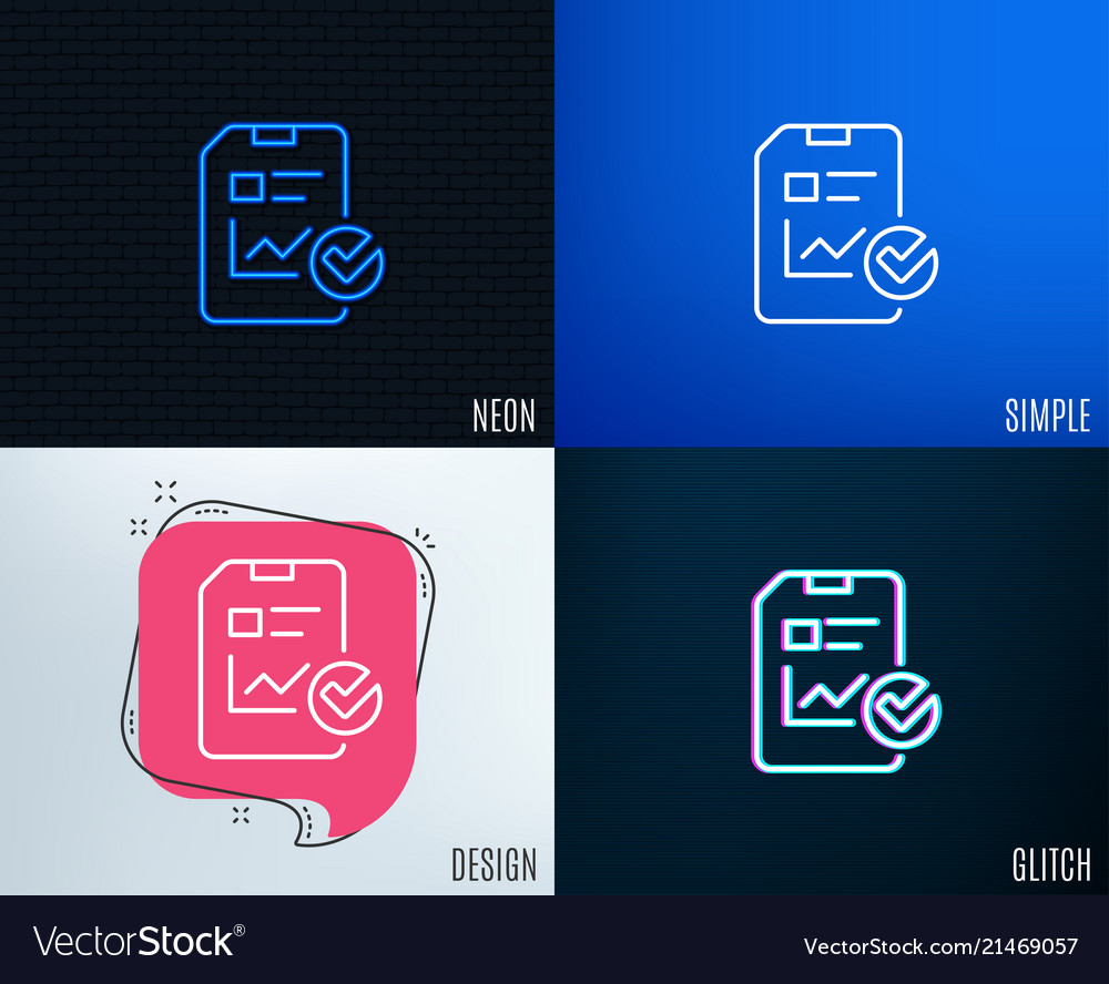 Report document line icon checklist