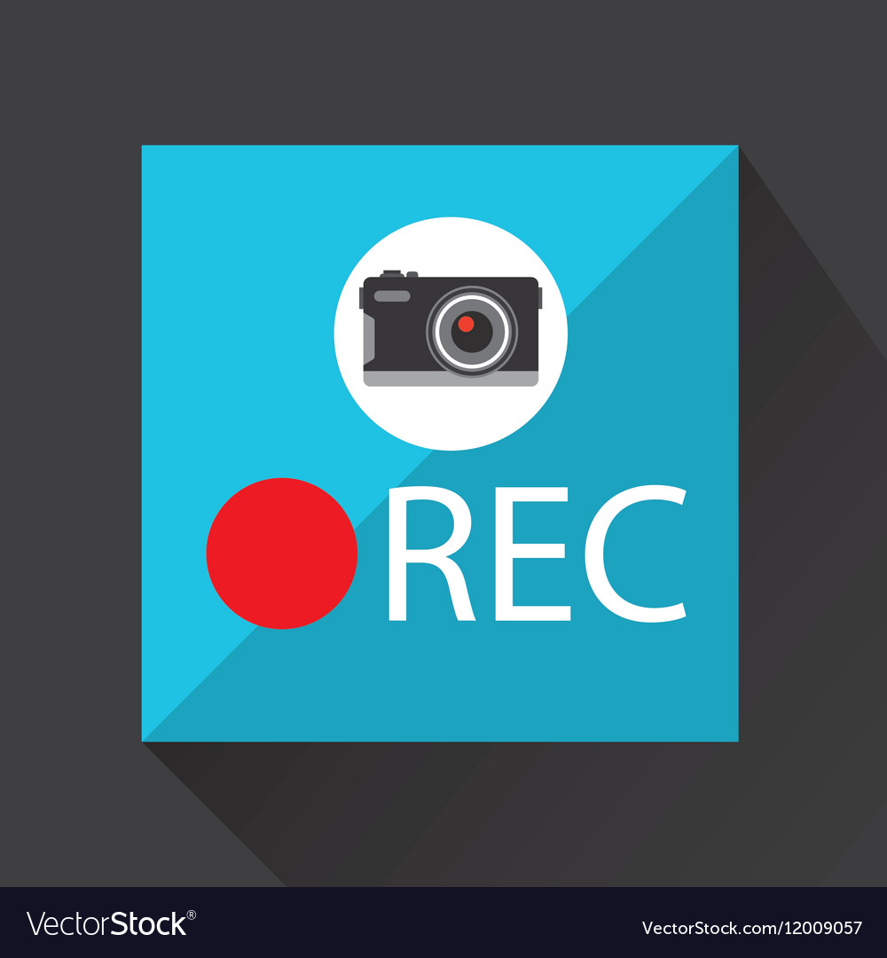 Retro camera photographic rec button