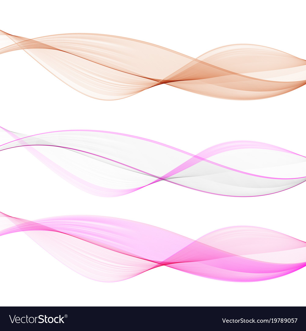 Set abstract color wave design element