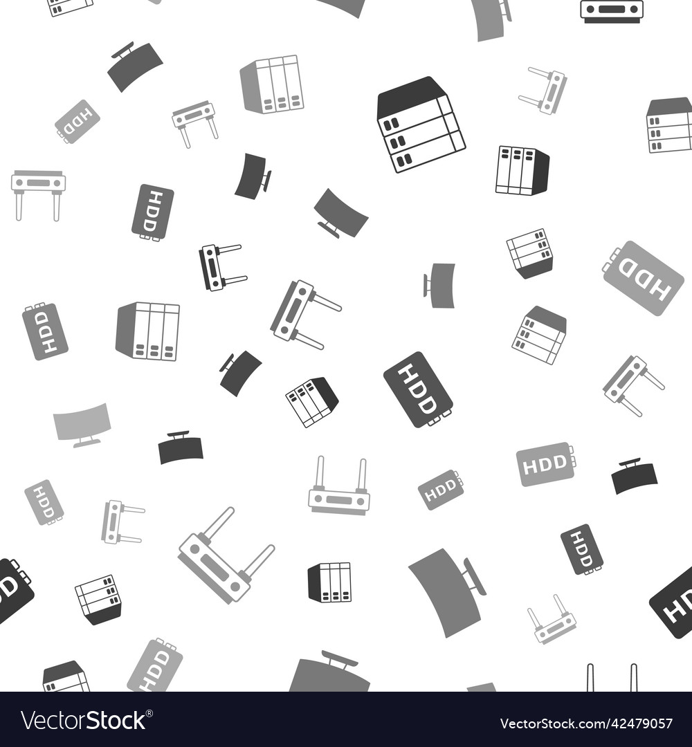 Set server data web hosting computer monitor vector image Set server data web hosting computer monitor