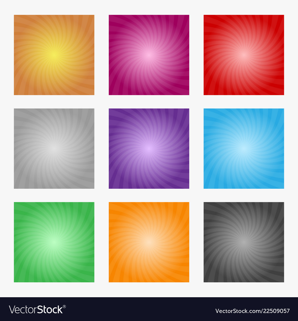 Sun rays set color on gray background vector image Sun rays set color on gray background