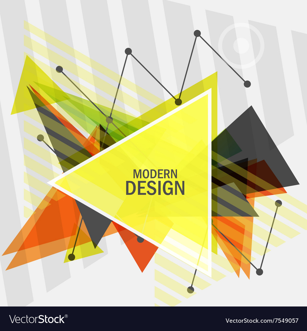 Triangle abstract design Royalty Free Vector Image