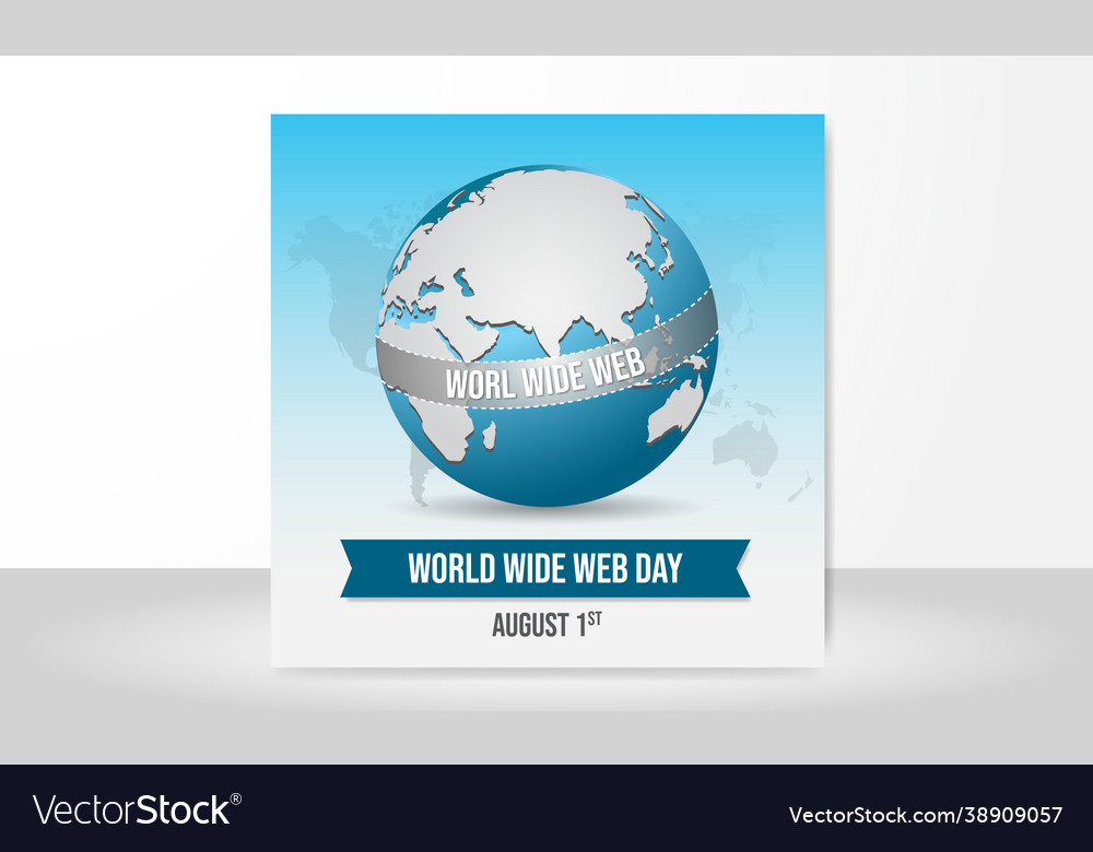 World wide web day august 1 background design