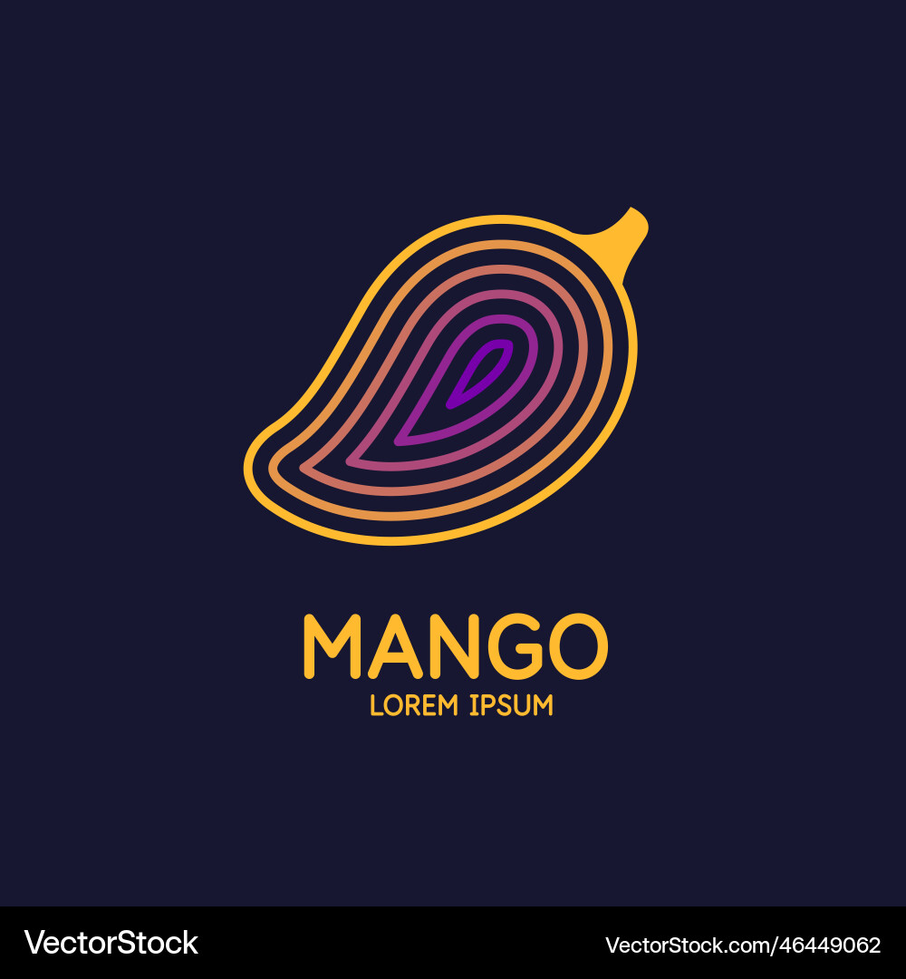 A mango in flat style isolated Royalty Free Vector Image