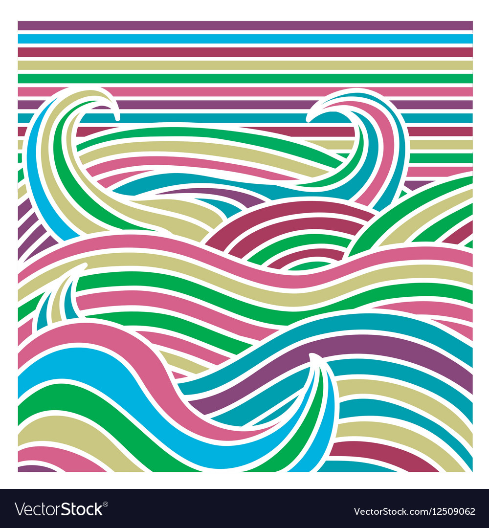 Abstract color wave background