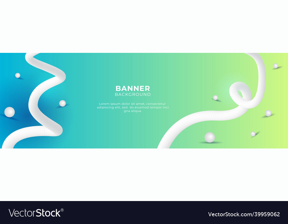 Abstract wide banner background with geometric Vector Image