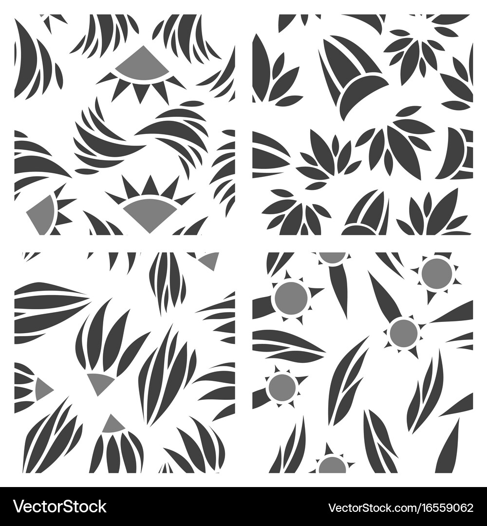 Assembly patterns in flower style Royalty Free Vector Image
