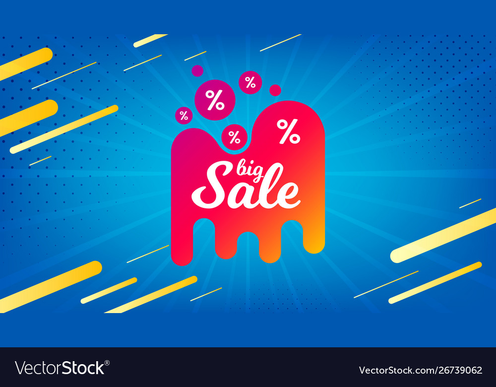 Big sale badge discount banner shape Vector Image Big sale badge discount banner shape