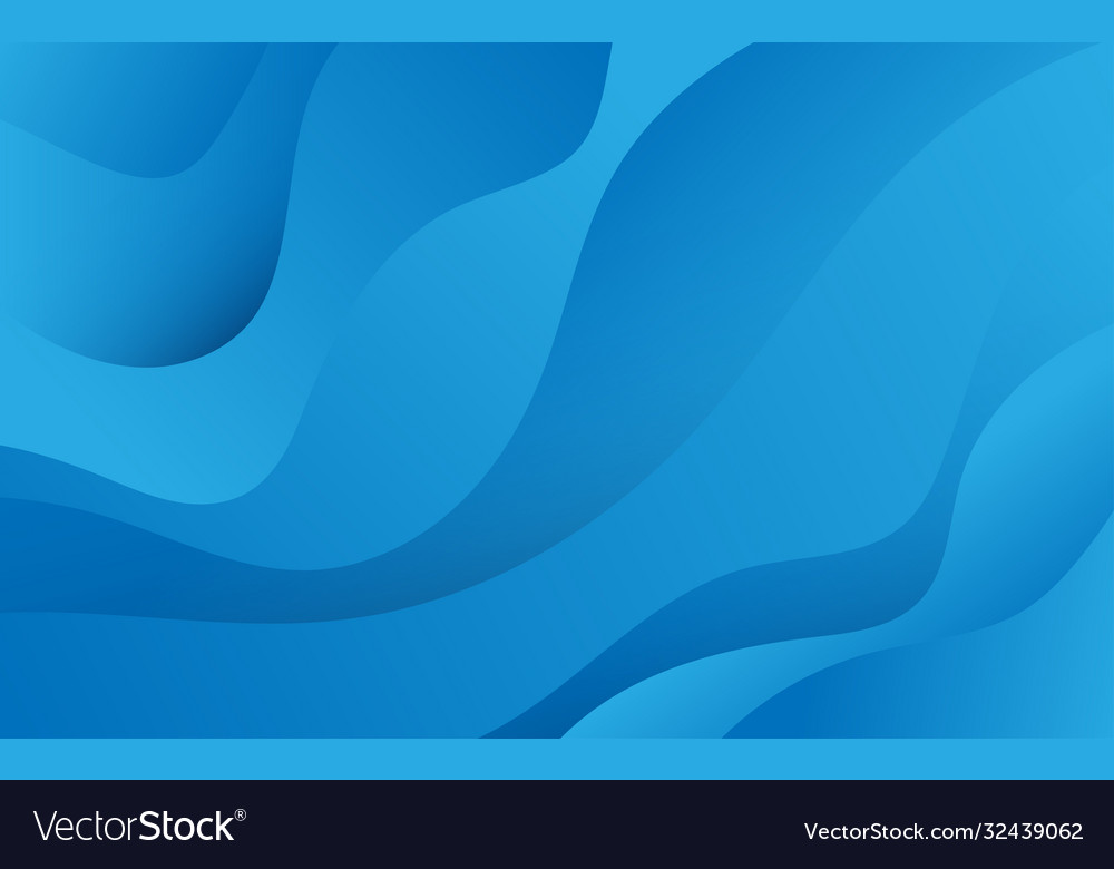 Blue gradient wave deep sea layer concept vector image Blue gradient wave deep sea layer concept