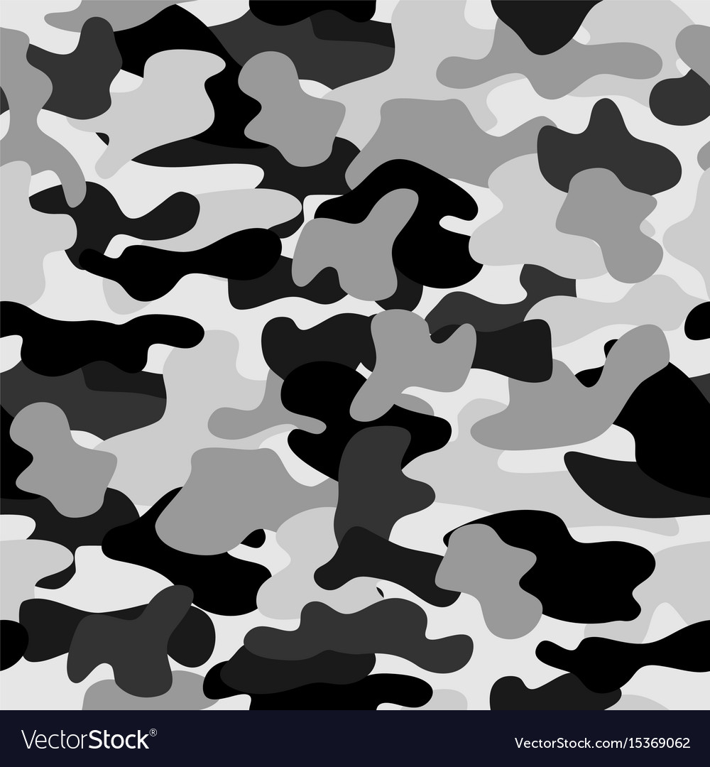 Camouflage seamless pattern in a white grey and Vector Image