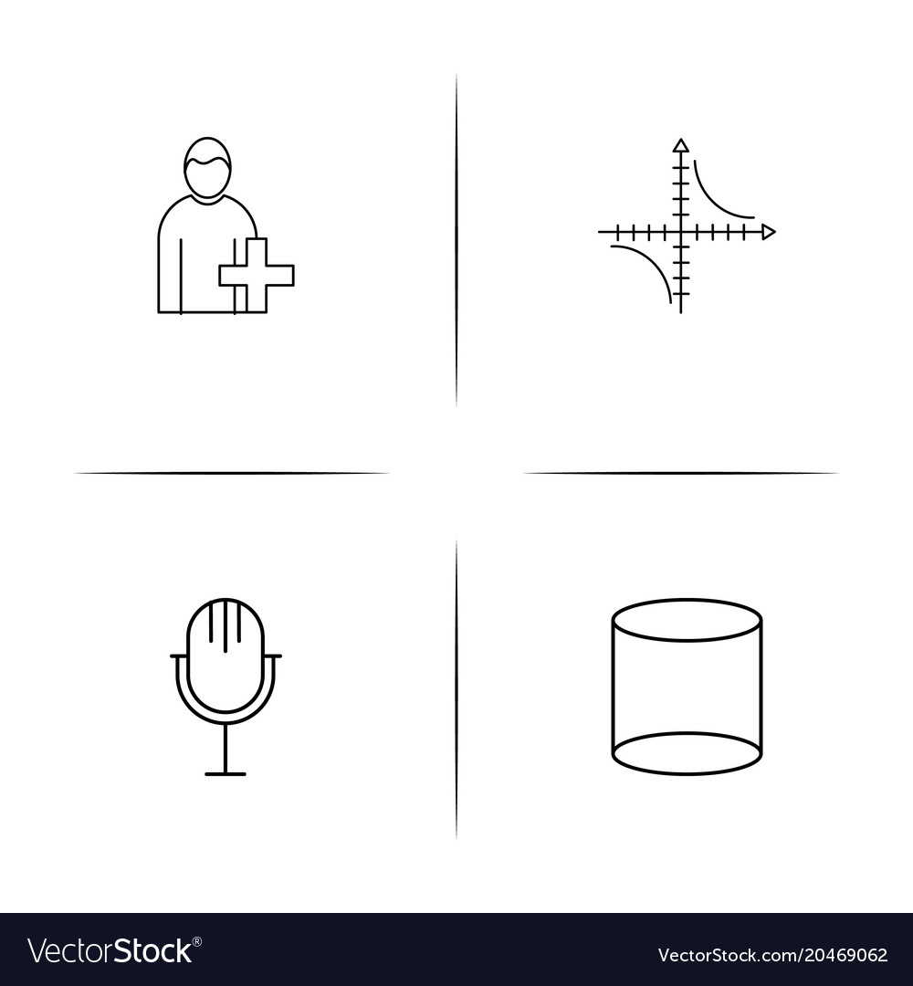 Education and science simple linear icons set