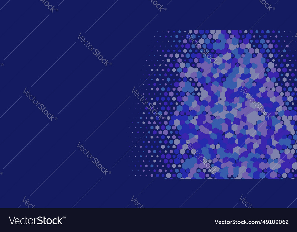 Geometric multi size hexagon with color