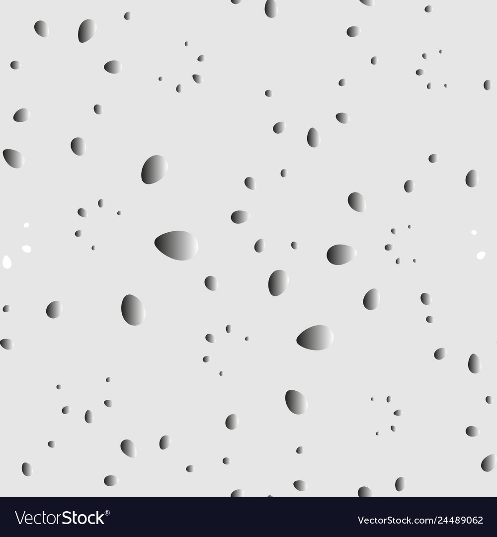 Glowing drops and petals on a gray background