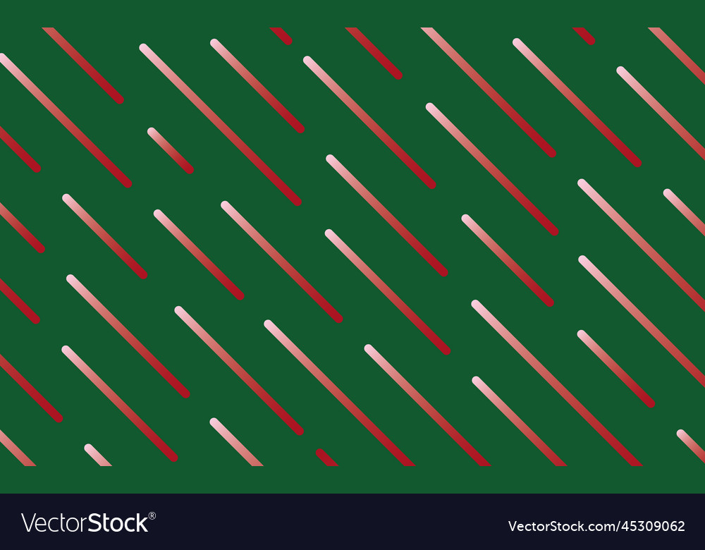 Green background pattern with red and white line vector image Green background pattern with red and white line