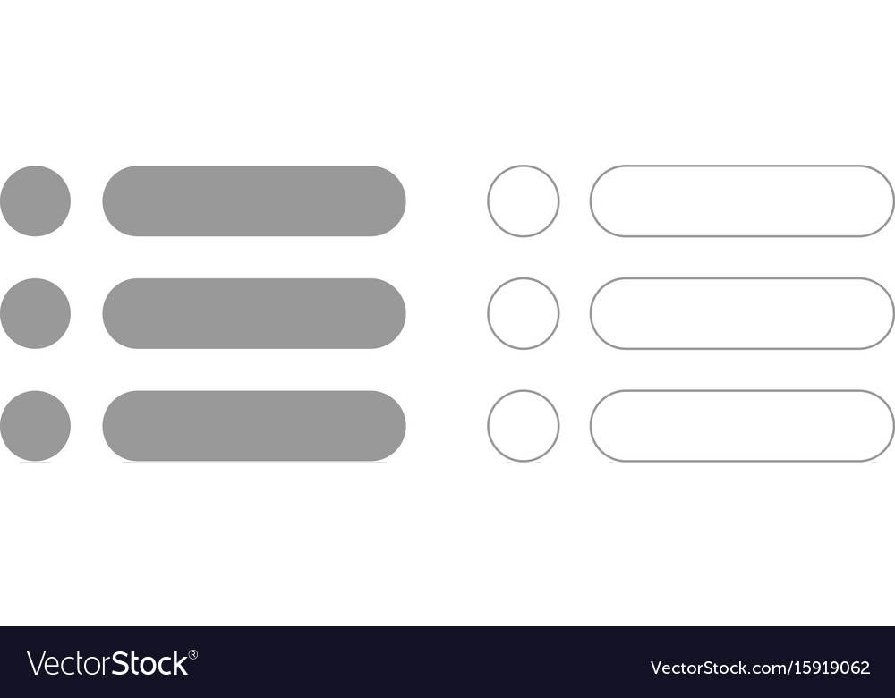Grey Check List Icon Set